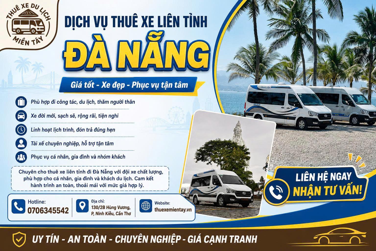Thuê xe liên tỉnh đi Đà Nẵng